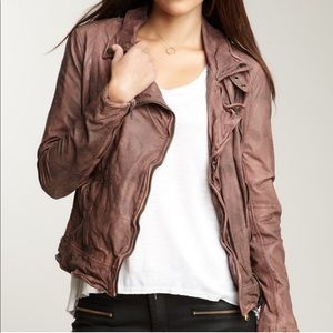 muubaa • blush patara leather biker jacket